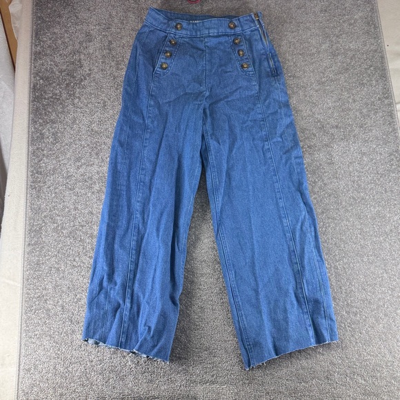 Old Navy Denim - Old Navy Sky Hi Wide Leg Extra High Rise Blue Jeans Womens 0